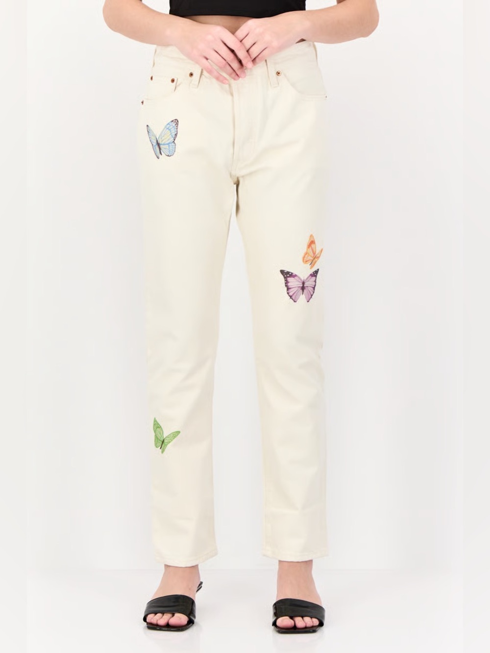 Levi's | 501 button fly butterfly graphic jeans